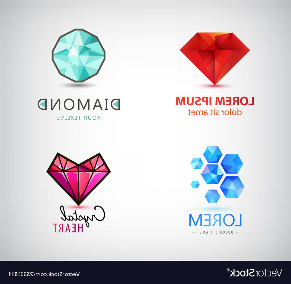 1200x1170 Set Of Diamond Crystal Logos Jewelry Gem Vector Wallkeeper