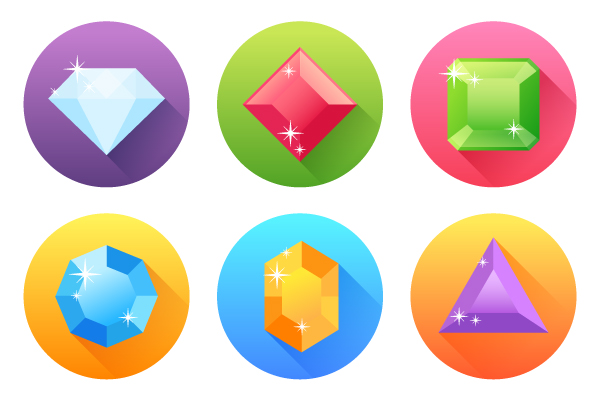 600x397 Create A Set Of Flat Precious Gems Icons In Adobe Illustrator