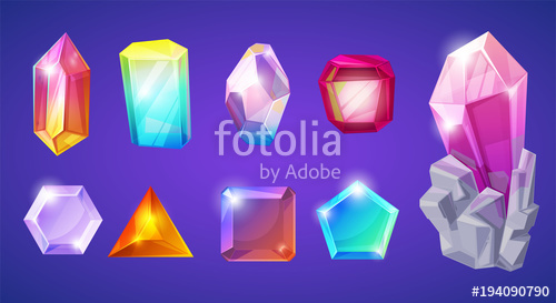 500x273 Crystal Stone Vector Crystalline Gem And Precious Gemstone