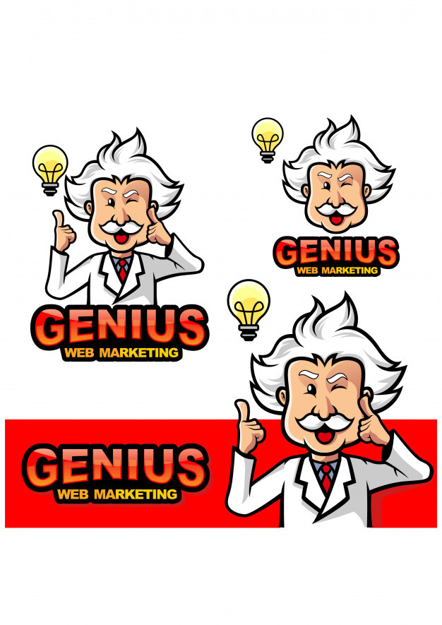 Genius Mascot Logo Vector Vector Premium Download 626x885 Genius Mascot Logo Vector Vector Premium Download