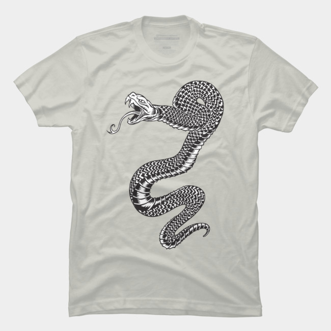 650x650 Vector Genius Striking Snake T Shirt