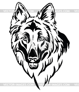 256x300 Decorative Portrait Of Longhaired German Shepherd