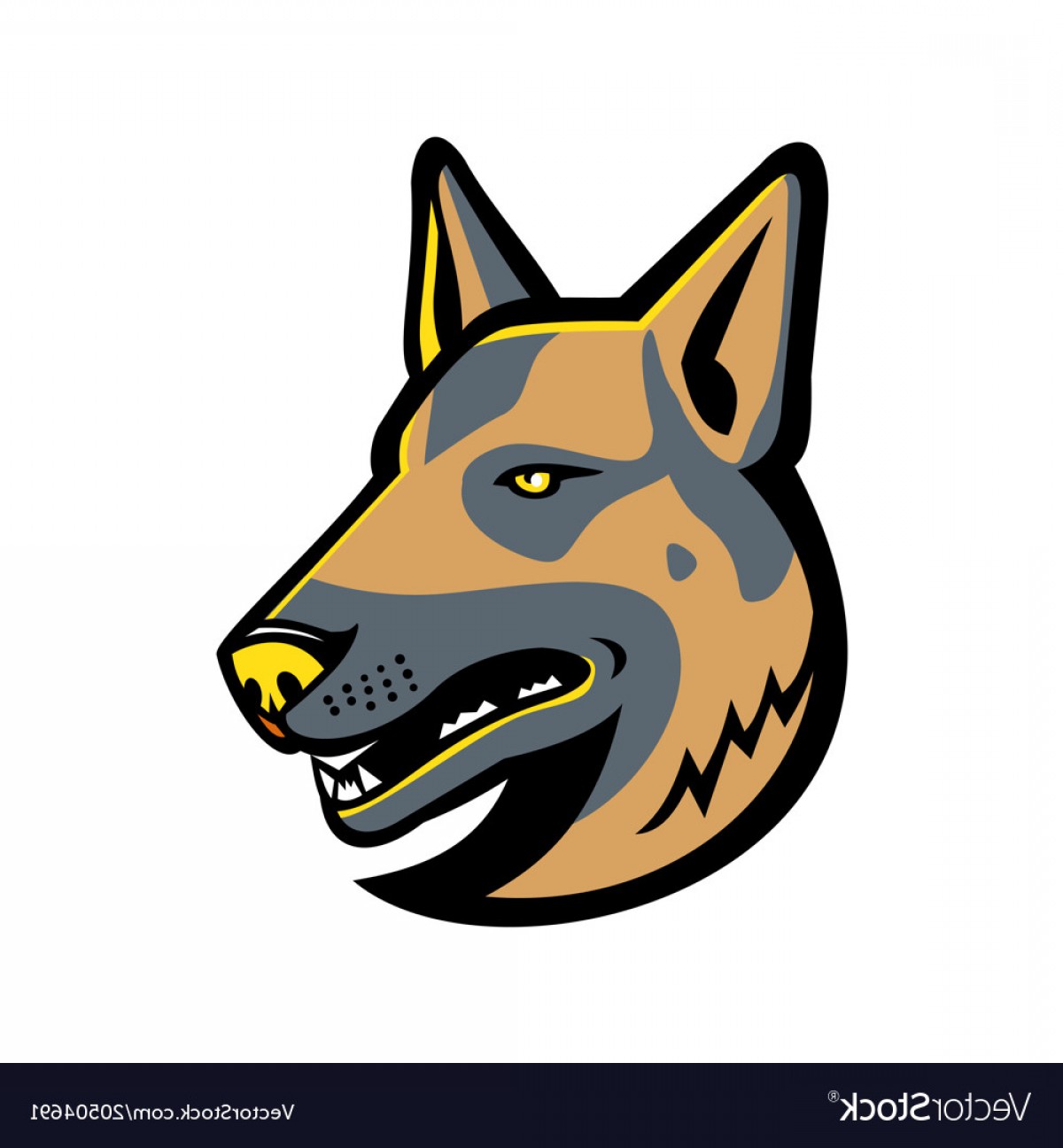 1200x1296 German Shepherd Dog Mascot Vector Createmepink