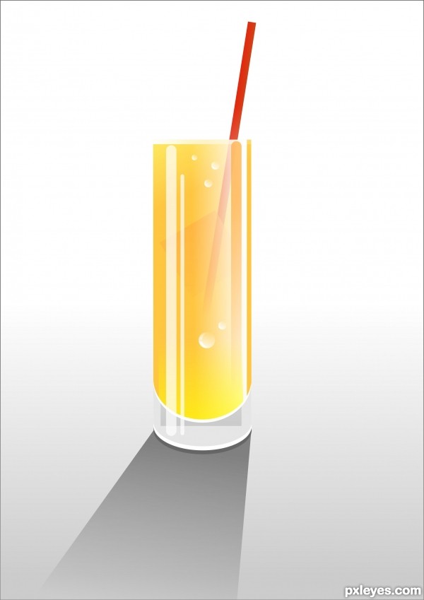 How To Create A Vector Glass With Orange Drink 600x849 How To Create A Vector Glass With Orange Drink