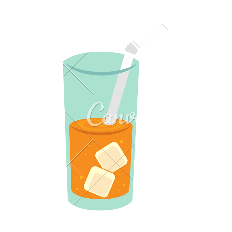 800x800 Glass Straw Drink Ice Icon Vector Graphic