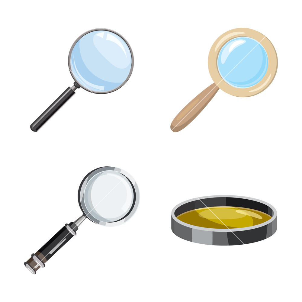 1000x1000 Magnify Glass Icon Set Cartoon Set Of Magnify Glass Vector Icons