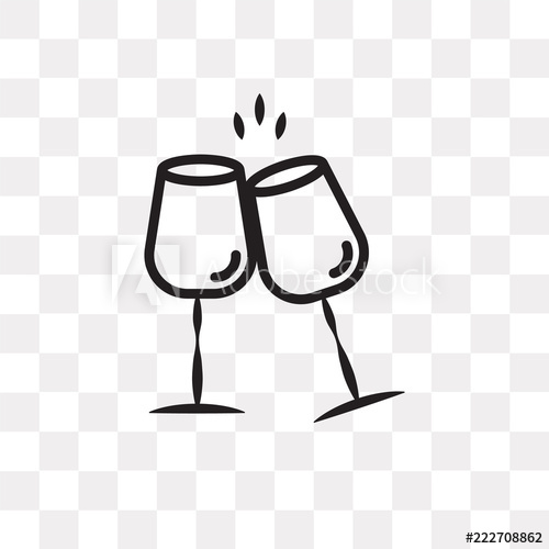 500x500 Wine Glass Icon On Transparent Background Modern Icons Vector