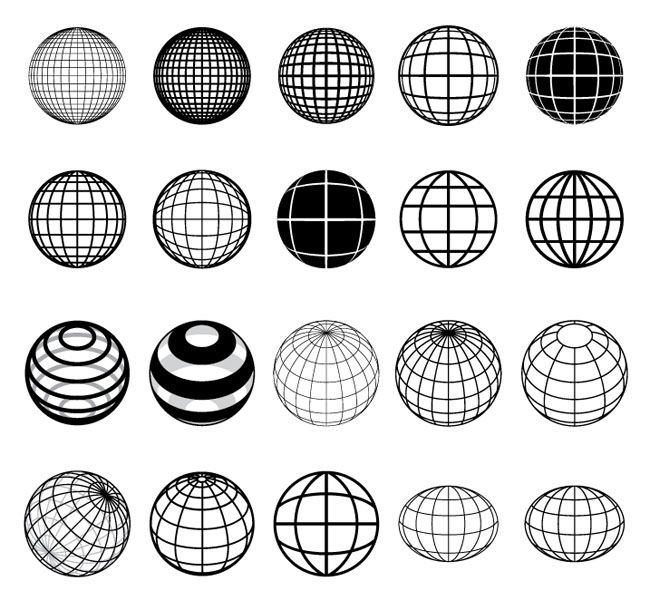 650x600 Vector Globes