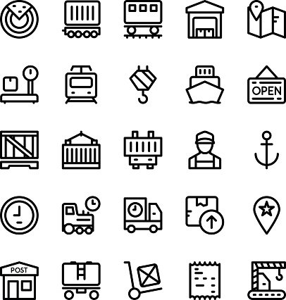406x426 Global Logistics Vector Icons Premium Clipart