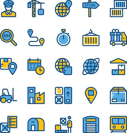 406x426 Global Logistics Vector Icons Premium Clipart