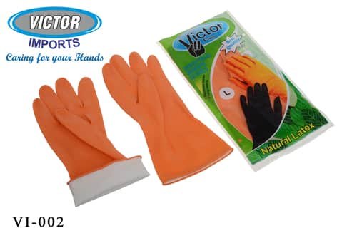 500x334 Flock Lined Orange Vector Plus Rubber Hand Gloves