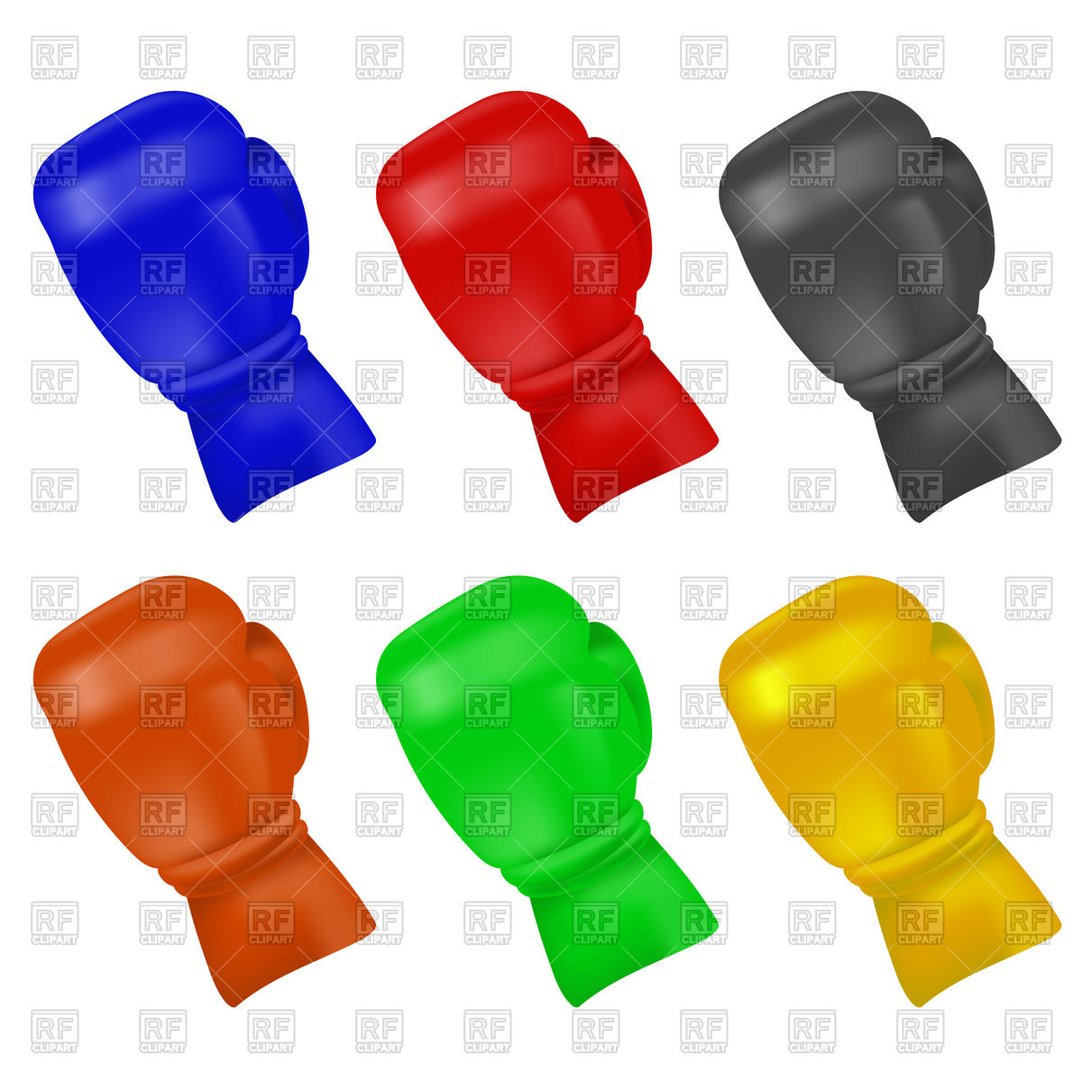 1200x1200 Set Of Colorful Boxing Gloves Vector Image Of Sport And Leisure
