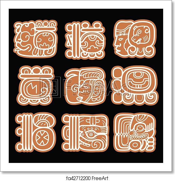 Free Art Print Of Mayan Glyphs, Writing System And Languge Vector 561x581 Free Art Print Of Mayan Glyphs, Writing System And Languge Vector