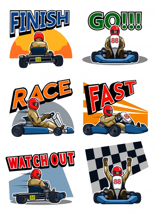626x860 Gokart Racer Vector Premium Download
