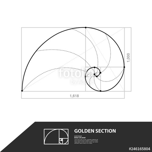 500x500 Golden Ratio For Creative Design Section Vector Illustration