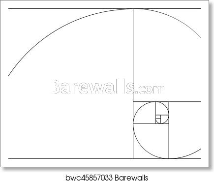 435x370 Golden Ratio Template Vector Golden Section Frame, Art Print