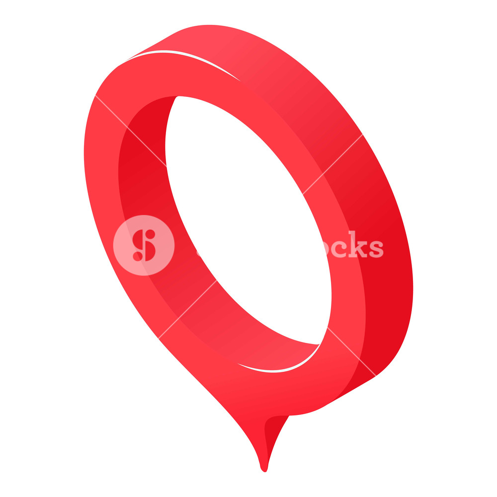 1000x1000 Gps Pn Isometric Illustration Of Gps Pin Vector Icon