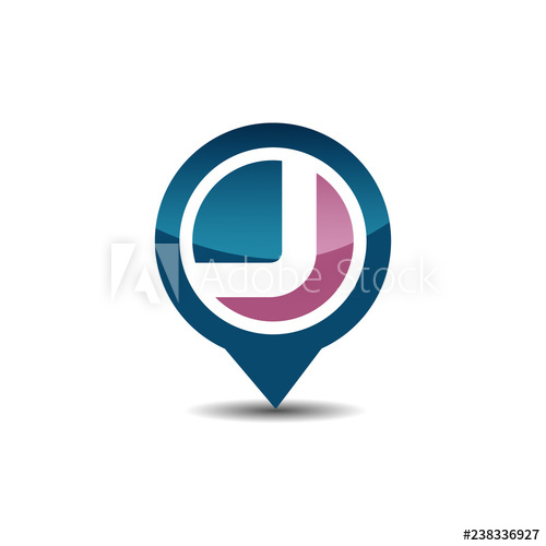 500x500 J Letter Gps Logo Gps Vector Gps Icon Navigation Vector Logo