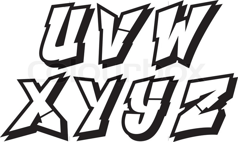 800x478 Graffiti Font Alphabet