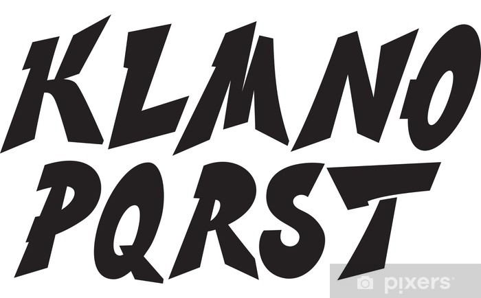 700x434 Vector Graffiti Font Alphabet Part Wall Mural