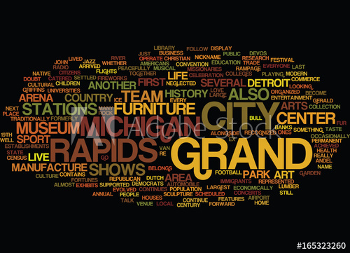 500x361 Grand Rapids Michigan Text Background Word Cloud Concept