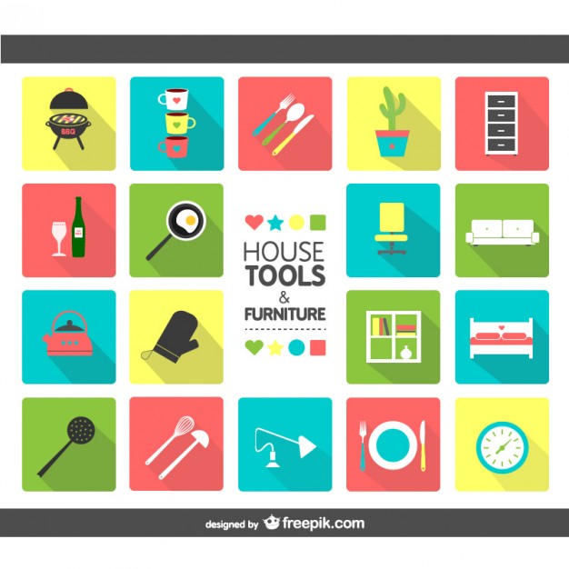 House Tools And Furniture Icons Vector Free Download 626x626 House Tools And Furniture Icons Vector Free Download