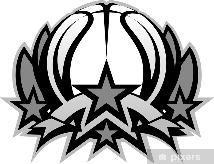 Basketball Ball Vector Graphic Template With Stars Sticker 700x539 Basketball Ball Vector Graphic Template With Stars Sticker