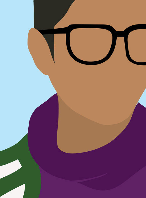 Vector Art Self Portraits On Behance 500x679 Vector Art Self Portraits On Behance