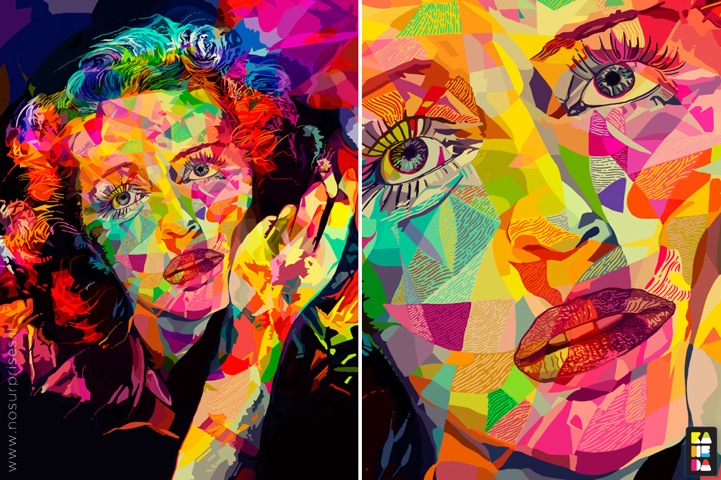 Colorful Vector Portraits Of Old Hollywood 721x480 Colorful Vector Portraits Of Old Hollywood