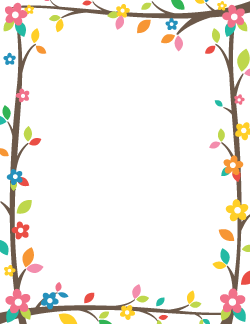 250x324 Free Spring Borders Clip Art