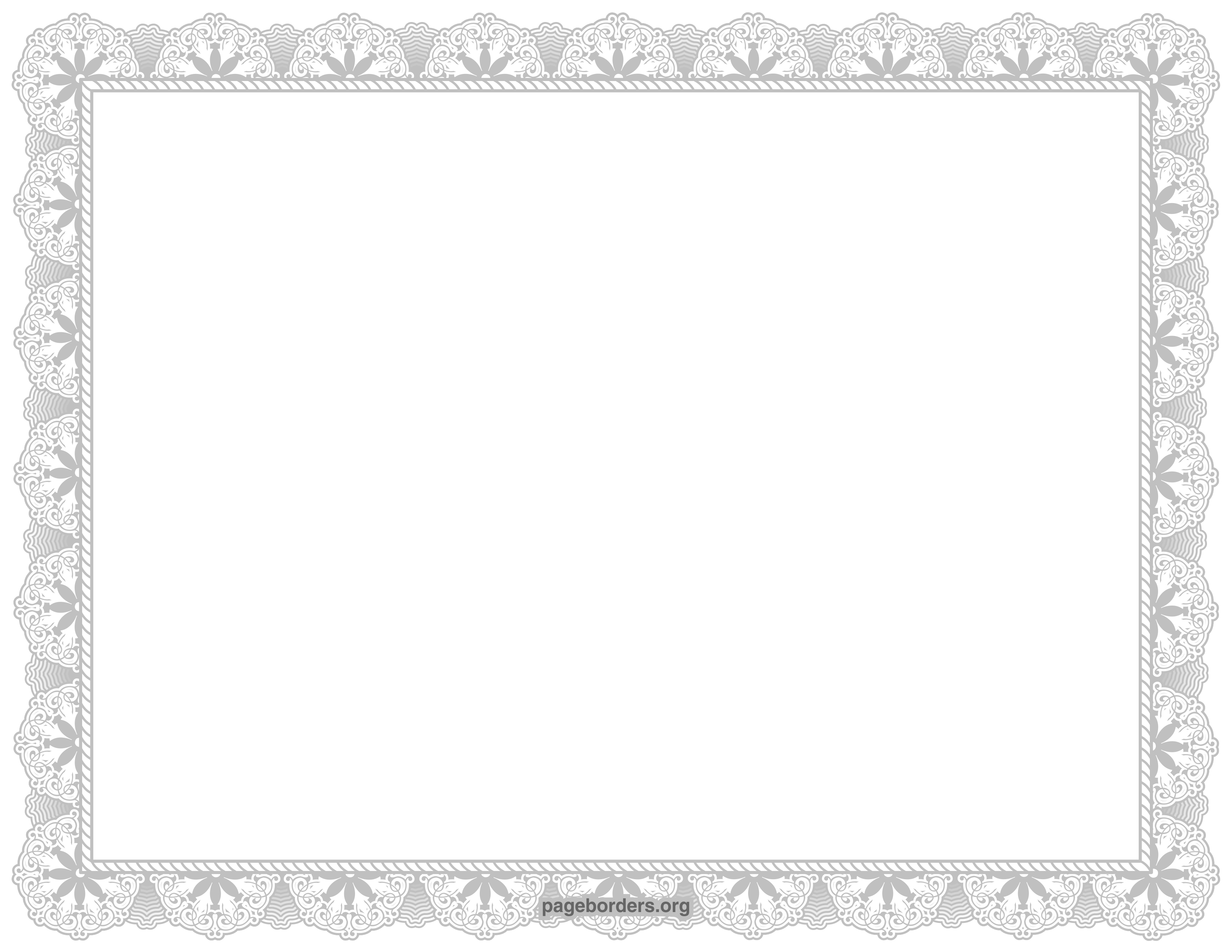 3300x2550 Silver Certificate Border Clip Art