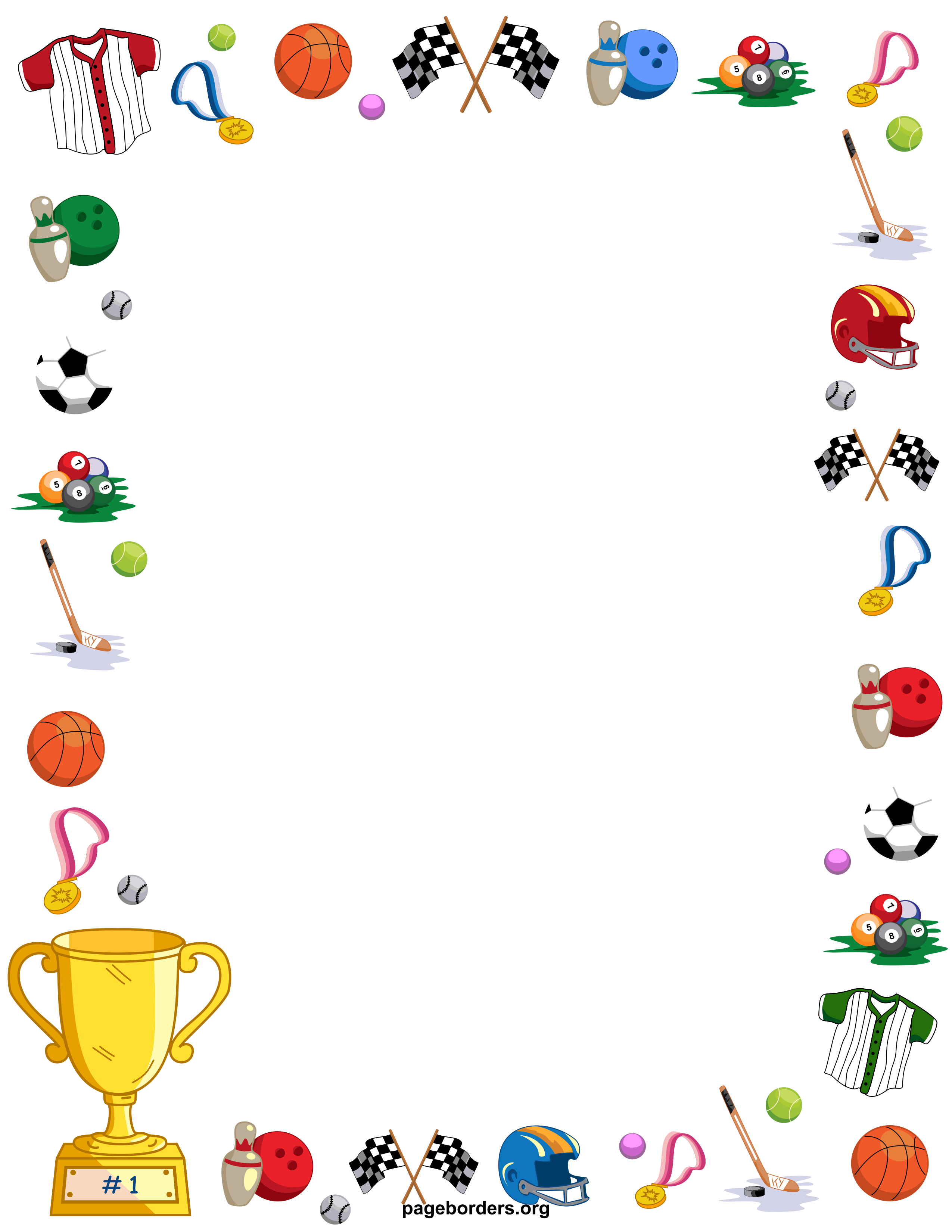 2550x3300 Sports Border Clip Art Look At Clip Art Images