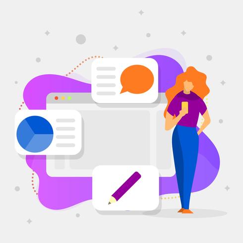 490x490 Flat Modern Minimalist Graphic Design Software Vector Illustration