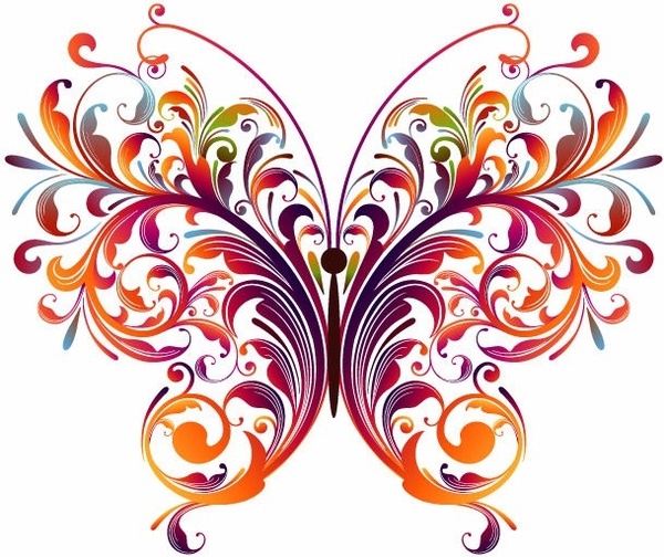 Abstract Floral Butterfly Vector Graphic Free Vector 600x504 Abstract Floral Butterfly Vector Graphic Free Vector