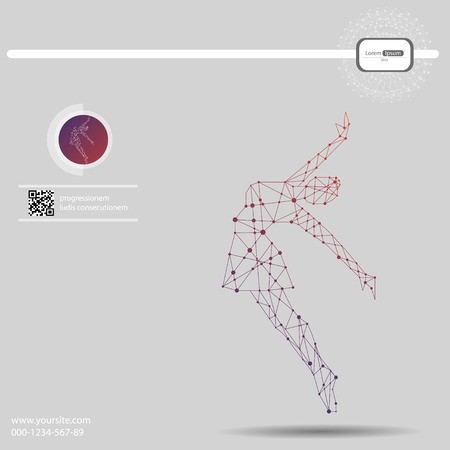 450x450 Ballerina Vector Graphics Composed Of Particles Royalty Free