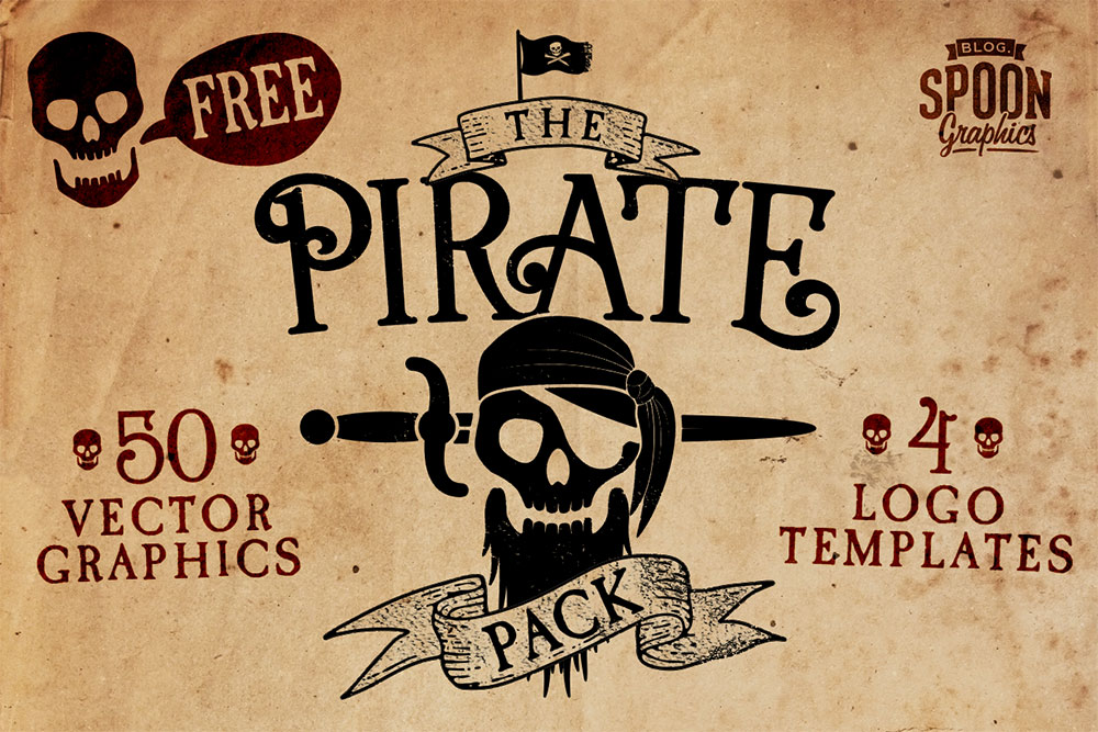 Free Pirate Vector Graphics Logo Templates Pack 1000x667 Free Pirate Vector Graphics Logo Templates Pack