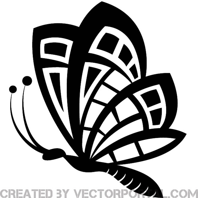 660x660 Butterfly Vector Clip Art Graphics