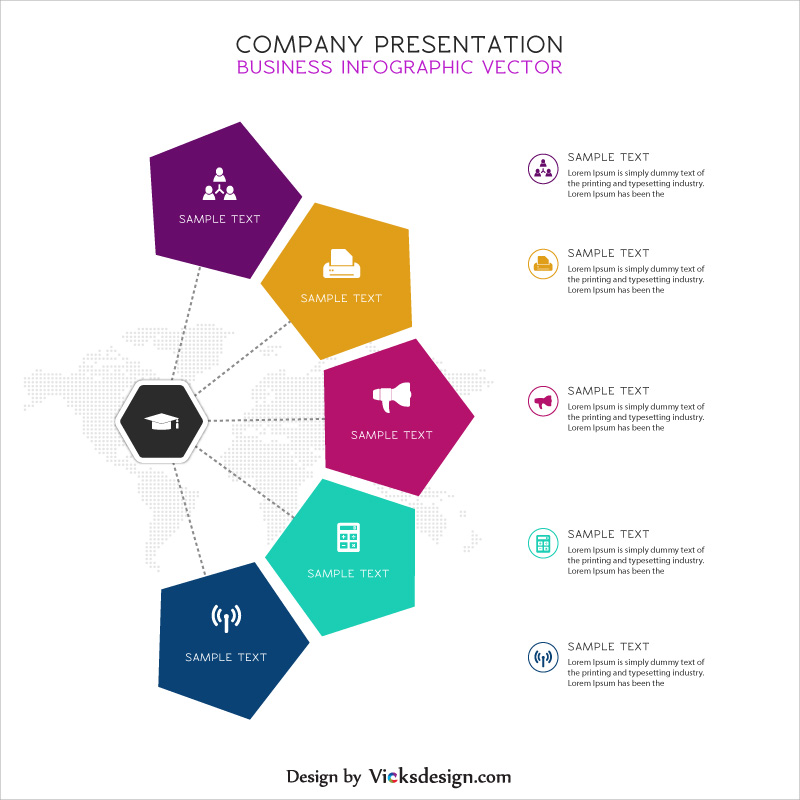 800x800 Company Presentation Business Info Graphic Vector, Project Start