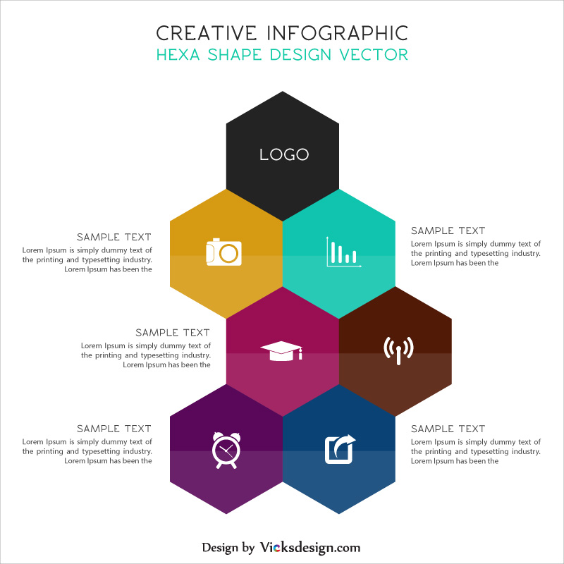 800x800 Creative Info Graphic Hexagon Shape Company Profile, Business