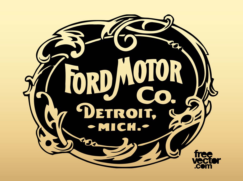 1024x765 Old Ford Motor Company Logo Vector Art Graphics