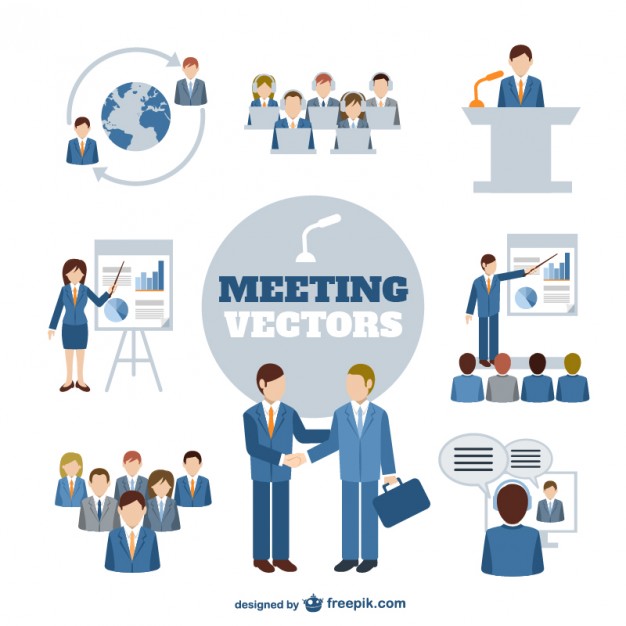626x626 Business Meeting Characters Vector Free Download
