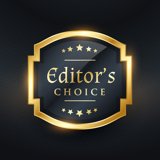 626x626 Editor's Choice Golden Label Design Vector Free Download