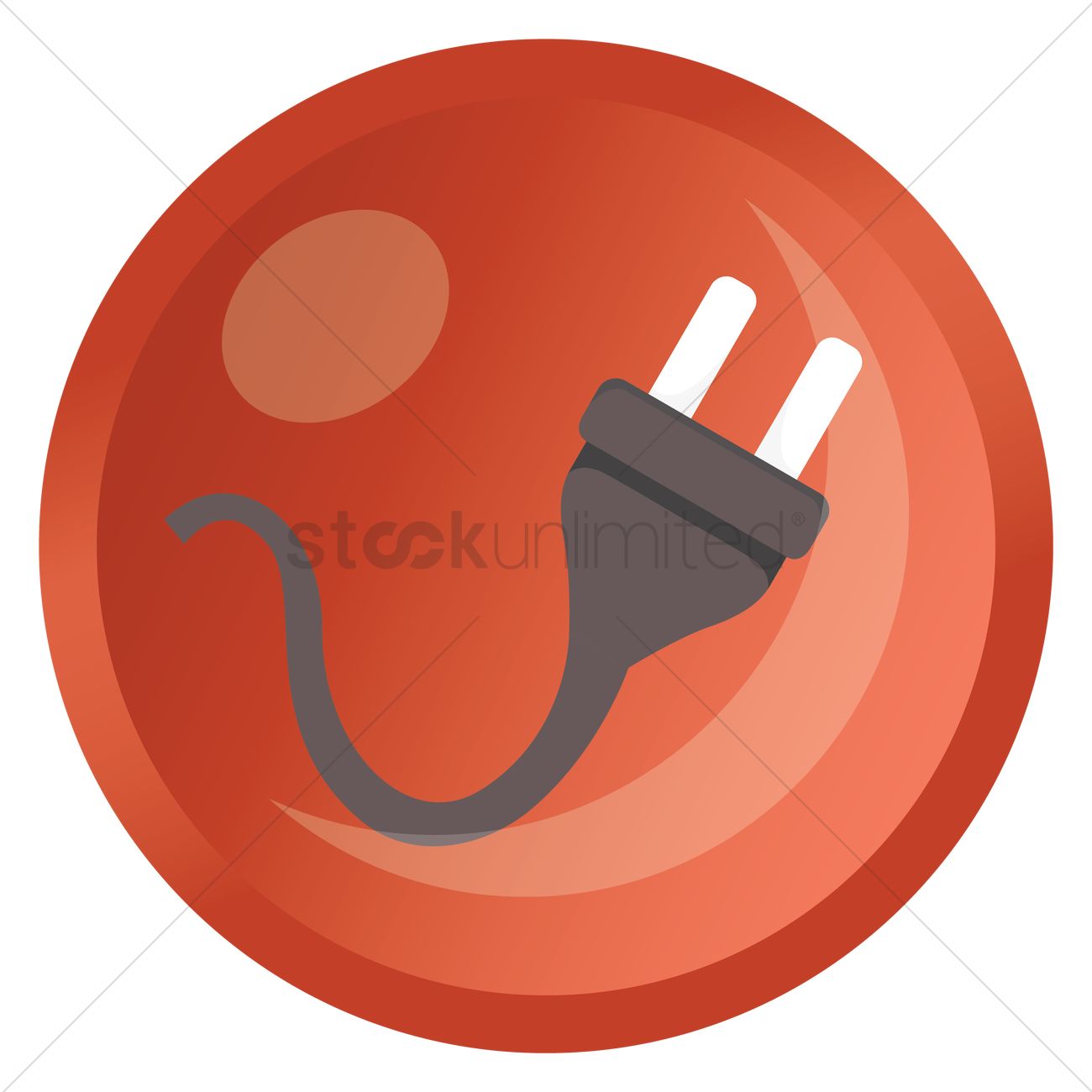 1300x1300 Plug With Extension Cable Vector Image