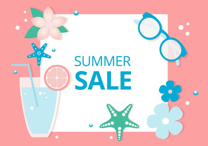 700x490 Free Flat Design Vector Summer Sale