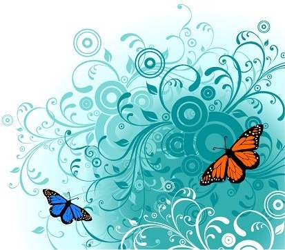 413x362 Flowers And Butterfly Free Vector Graphics Free Vector In Adobe