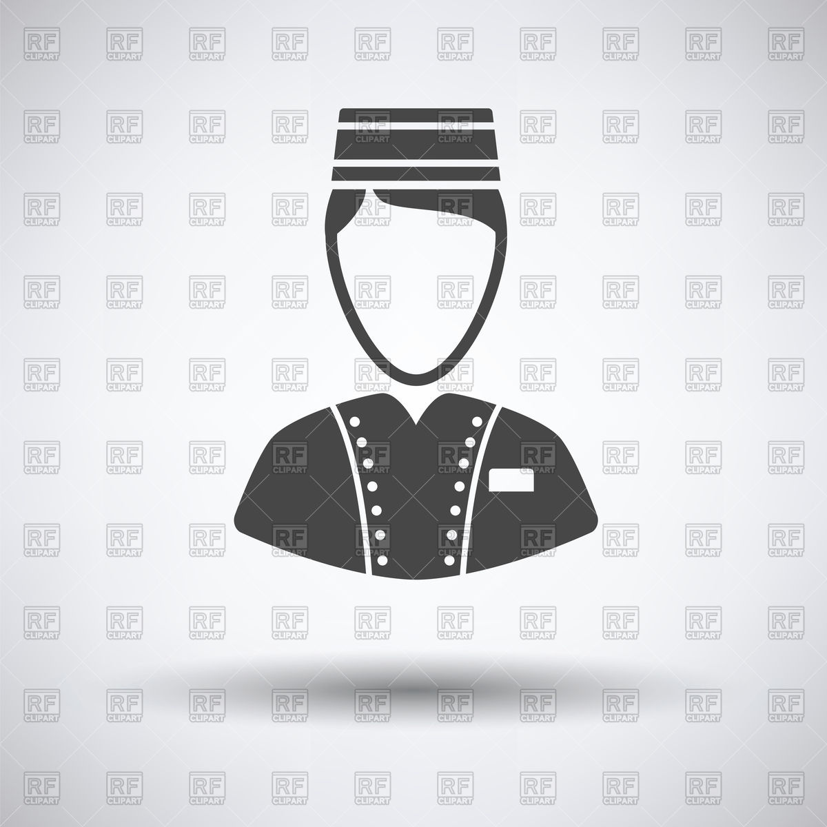 1200x1200 Icon Of Bellboy On Gray Background Vector Image Of Icons