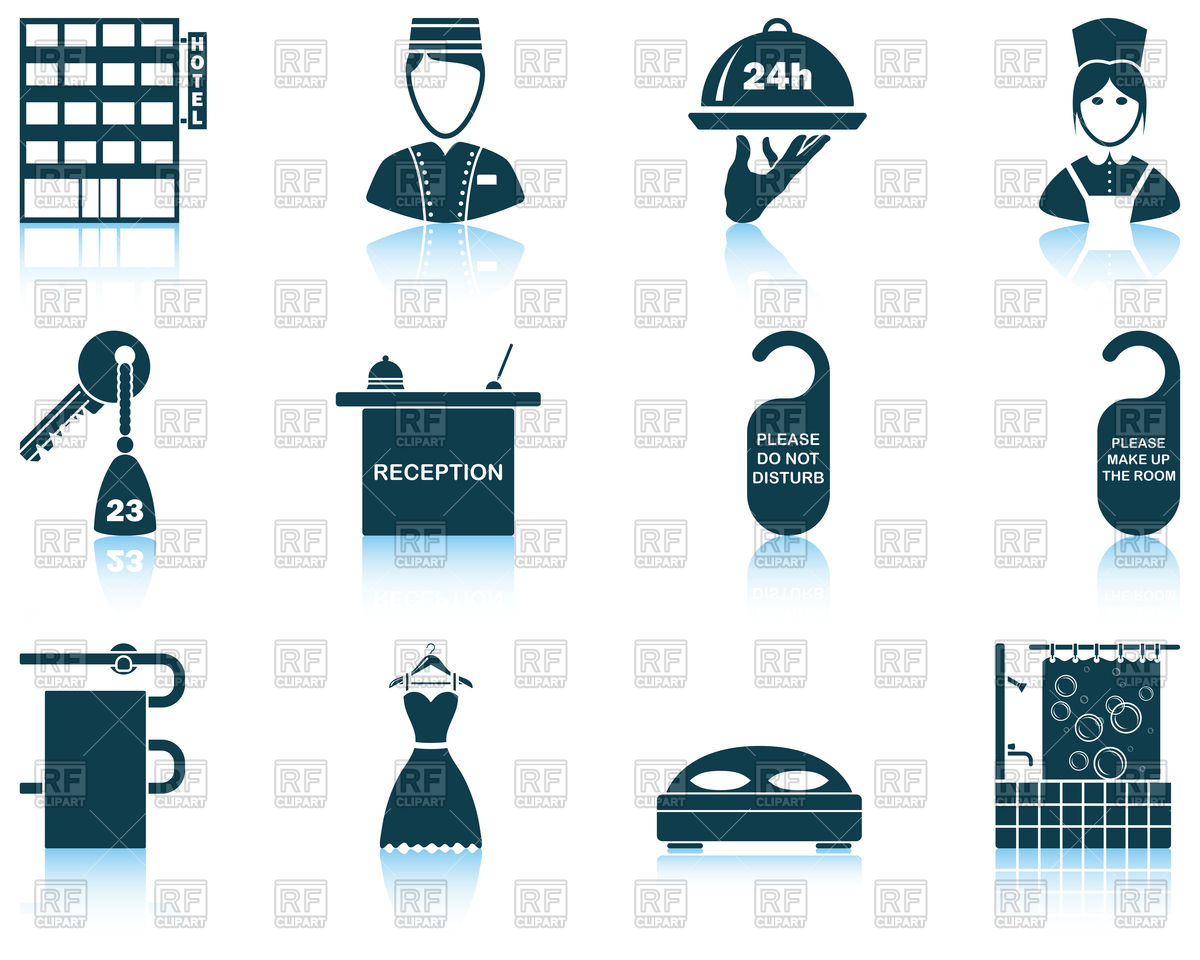 1200x960 Set Of Hotel Icons Vector Image Of Icons And Emblems Angelp