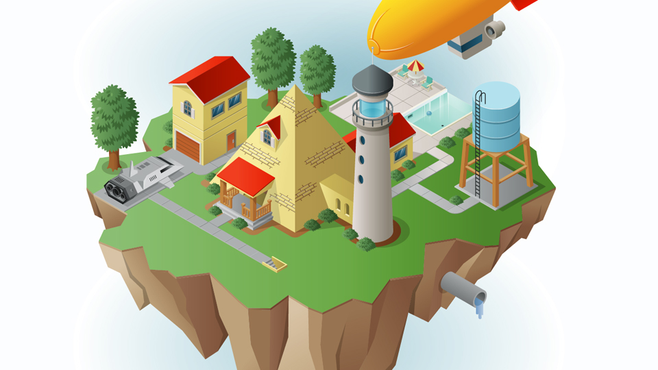 960x540 Drawing Vector Graphics Isometric Illustration