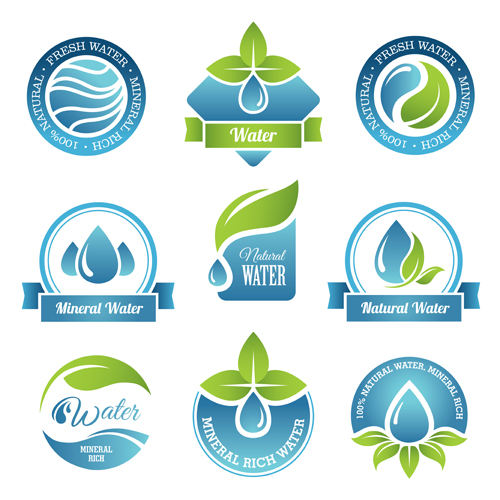 500x500 Round Water Logos Vectors Graphics Free Download