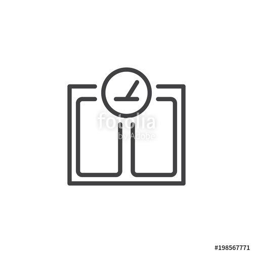 500x500 Scales Outline Icon Linear Style Sign For Mobile Concept And Web